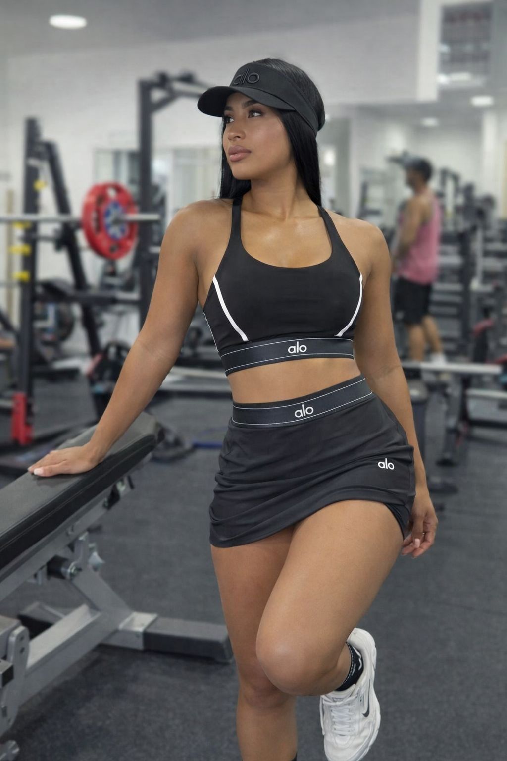 Set Deportivo ALO – Top + Falda Short talla única S/M/L